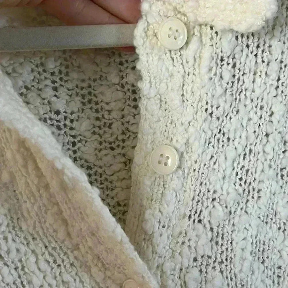 Vtg Collared Textured Chunky Knit Sweater Relaxed M GRANNY COTTAGE COZY CORE - Picture 4 of 6